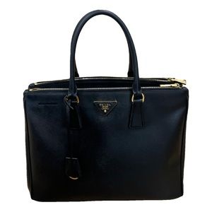 Prada Galleria Black Large Tote Bag